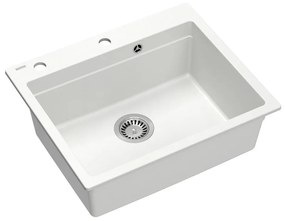 Statie de lucru incastrata Quadron Kurt 110 alb - inox 59.5x50 cm