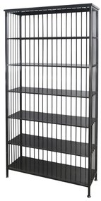 Etajera din metal, cu 5 rafturi, Antique Black