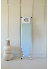 Masa de calcat Brabantia B 1008892, 124x38 cm, 7 pozitii de reglare, Suport fier de calcat, Verde/Albastru