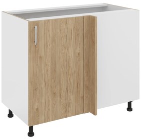 Corp Baza Colt Karo, Lemn Natural/Alb, 98 x 50 x 80 cm