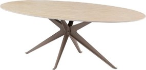 Masa ovala cu blat din ceramica TRAVERTIN 220cm