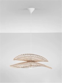 Lustra suspendata design natural, ARTIC, D 60cm