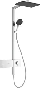Coloana de dus cu baterie termostatata Hansgrohe Raindance Alive Q para cu 3 functii finisaj crom lucios