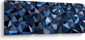 Tablou cu abstracție (cu ceas) (90x30 cm)