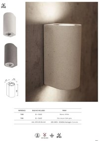 Aplica de perete iluminat exterior ambiental IP65 LEVI alba
