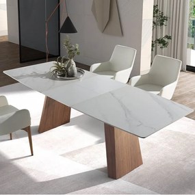 Masa extensibila deosebita design LUX Porcelain Marble 180-230cm