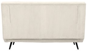 Canapea crem extensibilă cu tapițerie din catifea reiată 140 cm Mallory – Støraa