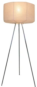 Lampadar Marta, 1xe27, 40w, 45x138 cm, cu fir 2.5 m si picioare cromate