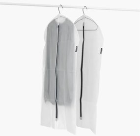 Set 2 huse pentru haine Brabantia 1005659, M, 60x100 cm, Fermoar, Alb
