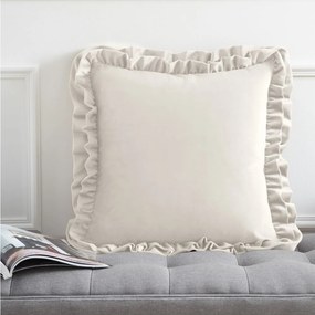 Pernă decorativă din catifea 43x43 cm Velvet Double Frill – Catherine Lansfield