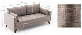 Canapea bej 208 cm Bella – Balcab Home