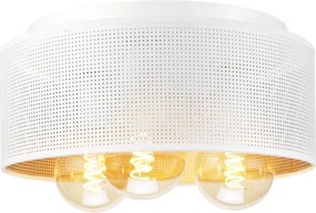 Plafonier SIRJA PLISADO 3xE27/15W/230V Ø 35 cm alb/auriu