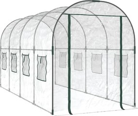 vidaXL Seră transparentă 160x400x190 cm PVC/oțel vopsit electrostatic