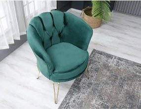 Set canapea Viena Homs textil verde-auriu,30703