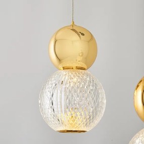 Lustră LED pe cablu CREMONA LED/27W/230V 3000K auriu