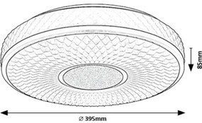 Plafonieră LED Rabalux 71137 SEDONA LED/24W/230V 4000K d. 39 cm