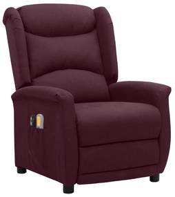 3098525 vidaXL Fotoliu electric de masaj rabatabil, violet, textil