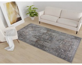 Covor tip traversă gri lavabil 80x200 cm Vintage Orient – Vitaus