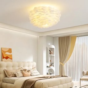 BRILAGI - Lampă de tavan FEATHER 3xE27/40W/230V Ø 50 cm albă