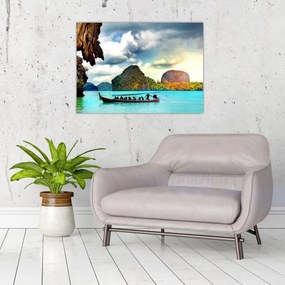 Tablou pe sticlă - Golful Phang Nga (70x50 cm)