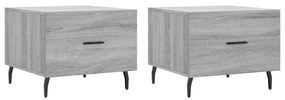 vidaXL Măsuțe de cafea, 2 buc., gri sonoma, 50x50x40 cm, lemn compozit