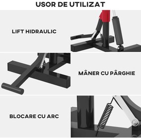 HOMCOM Cric Elevator Moto din Oțel, Capacitate 150 kg, Înălțime Reglabilă | Aosom Romania