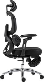 VIGOCHAIR ULTRA PRO FOAM SEAT Scaun ergonomic, spatar reglare verticala, suport lombar cu masaj si incalzire, sezut translatie, cotiere 6D, suport picioare, Negru