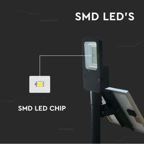 Lampă solară stradală LED dimabilă 50W 6,4V 6000K IP65 cu DO