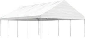vidaXL Foișor cu acoperiș, alb, 8,92x5,88x3,75 m, polietilenă