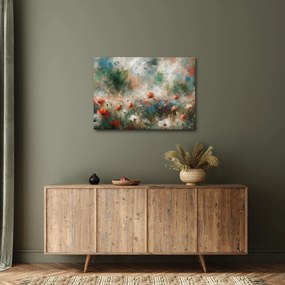 Tablou – Abstracție de câmp cu maci (70x50 cm)