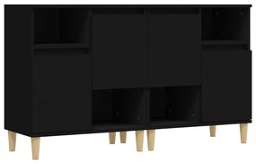 3185720 vidaXL Servante, 2 buc, negru, 60x35x70 cm, lemn prelucrat