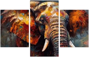Tablou - Pictura unui elefant (90x60 cm)