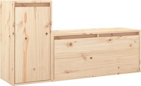 vidaXL Comode TV, 2 buc., lemn masiv de pin