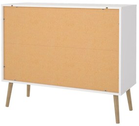 Comodă albă joasă 99x82 cm Bodo – Tvilum