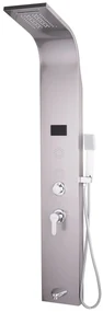 Panou dus TRENDY’S,cu hidromasaj inox 5 functii Digital Thermo,gri satin cu led