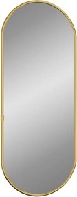 vidaXL Oglindă de perete, auriu, 60x25 cm, ovală