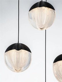 Lustra cu 5 pendule LED ALICIA negru