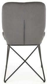 Scaun de masA catifea Culoare Gri, LASE 454