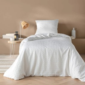 Lenjerie de pat albă din microfibră pentru pat de o persoană 140x200 cm Litea – douceur d'intérieur