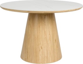 Masă de dining rotundă cu blat din piatră ø 115 cm Almira – White Label