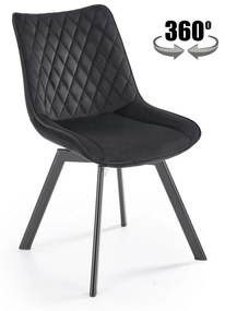 Scaun K520 velvet negru