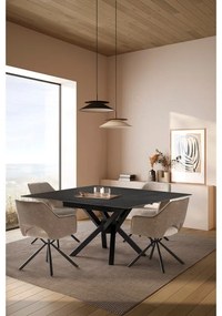 Masă de dining extensibilă cu blat din piatră cu blat suplimentar 90x150 cm Arlene – Marckeric