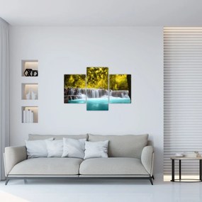 Tablou - Cascadă, cu culori strălucitoare (90x60 cm)