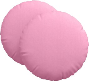 vidaXL Perne de Șezut 2 pcs Roz Ø60 x 21 cm țesătură
