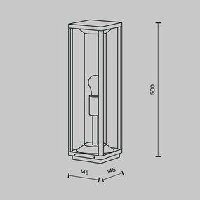 Mini Stalp iluminat exterior IP54 Cell H-50cm