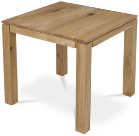 Masă de sufragerie din lemn masiv 80 x 80 cm, stejar