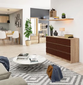 Comodă Keanu (Stejar sonoma + wenge). 1069396
