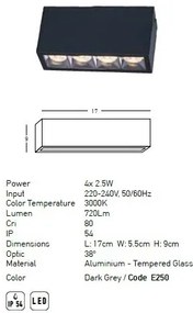 Aplica/Spot LED pentru iluminat exterior decorativ IP54 Terry