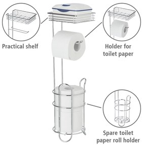 Suport pentru hârtie igienică argintiu din oțel cromat – Wenko