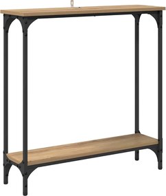 vidaXL Masă de consolă cu raft Stejar Artizanal 75 x 22,5 x 75 cm